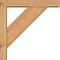 Ekena Millwork Traditional Block Smooth Bracket w/ Offset Brace, Western Red Cedar, 3 1/2"W x 14"D x 14"H BKT0402X14X14TRA05SWR - alternate 4